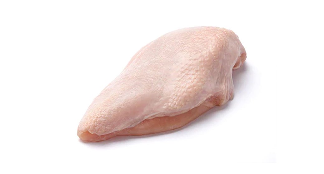 Chicken breast skin on